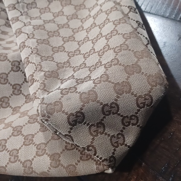 GUCCI Monogram Large Horsebit Chain Hobo Dark Brn - Picture 8 of 9